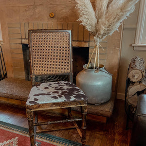 Rattan Rodeo Folding Chair and Boot Stool